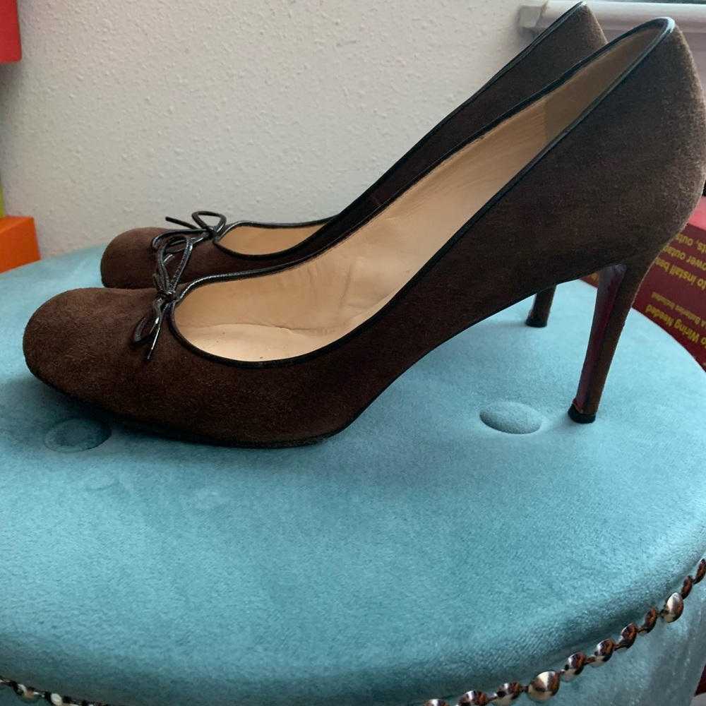 Brown suede Christian Louboutins